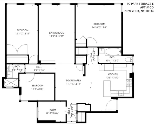 $829,000 | 90 Park Terrace East, Unit 1CD | Inwood