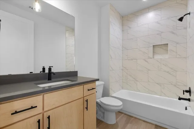 a kitchen with a sink and a microwave