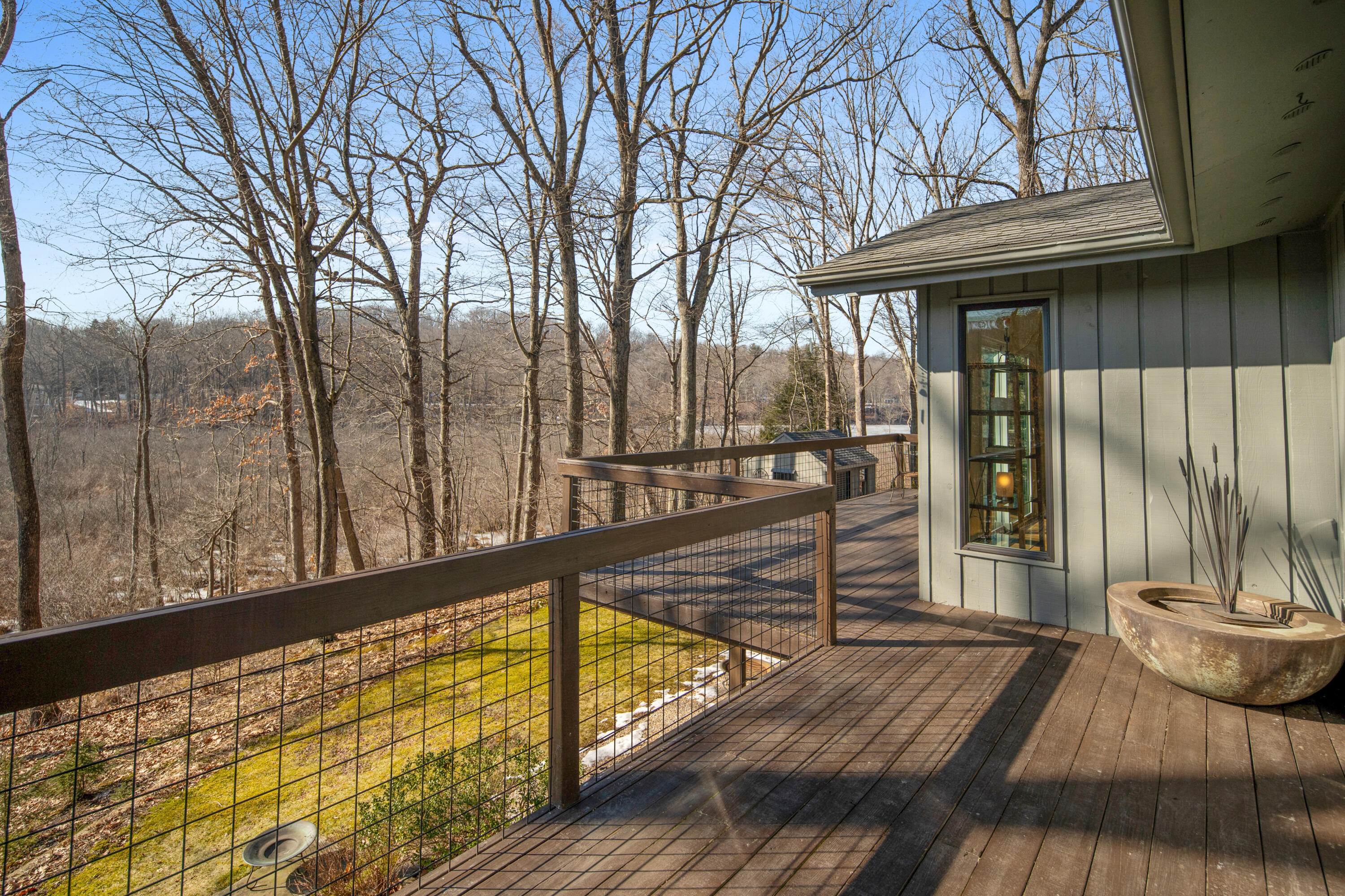 25 Chalburn Road Redding, CT 06896 - Photo 29 of 37 a view of a balcony with wooden floor and outdoor space