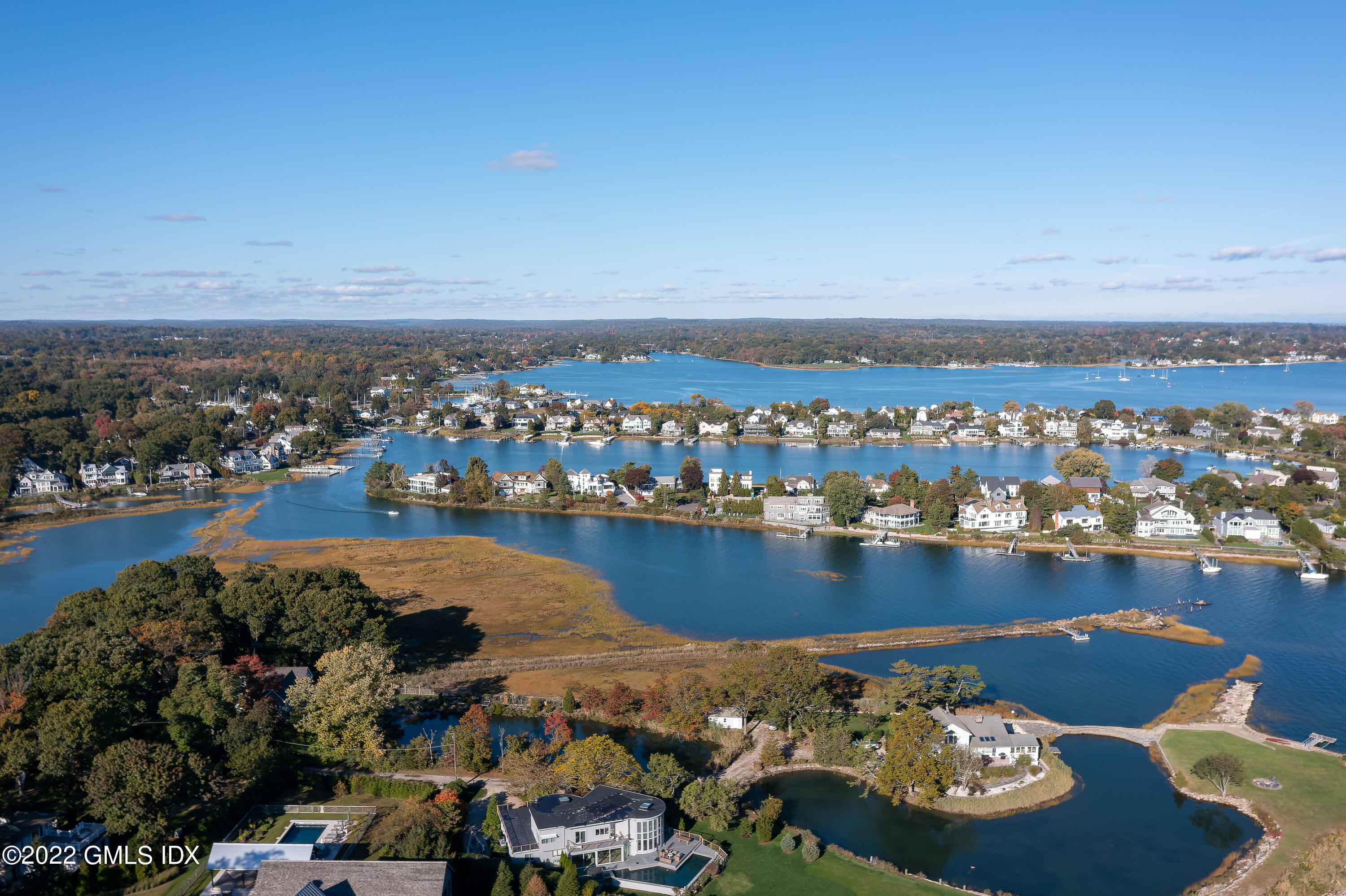 30 Surf Road Westport, CT 06880 - Photo 56 of 59 an aerial view of ocean and residential houses with outdoor space