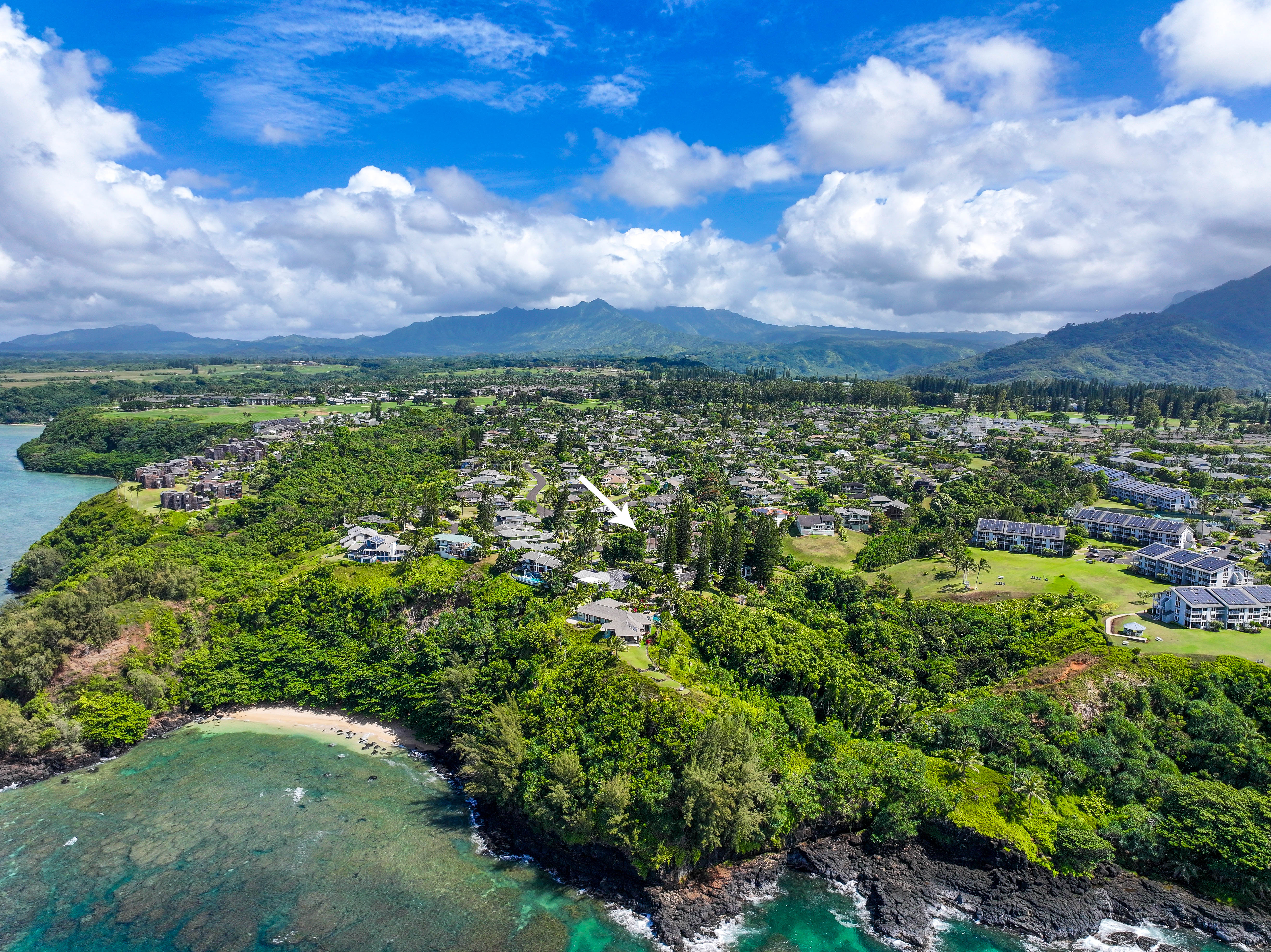3570 Kaweonui Road Princeville, HI 96722 - Photo 30 of 30 a view of a city with lush green forest