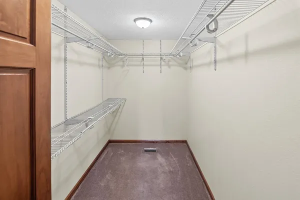 a view of a walk in closet