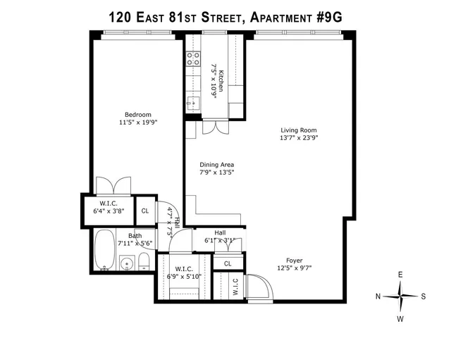$1,095,000 | 120 East 81st Street, Unit 9G | Upper East Side