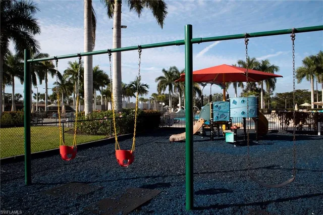 an outdoor space with lots of water fountain