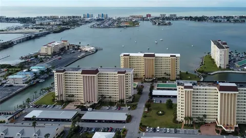 a view of a city with tall buildings