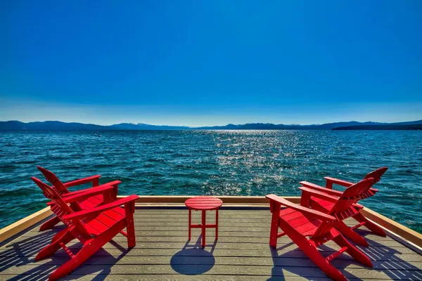a view of deck with outdoor space and seating