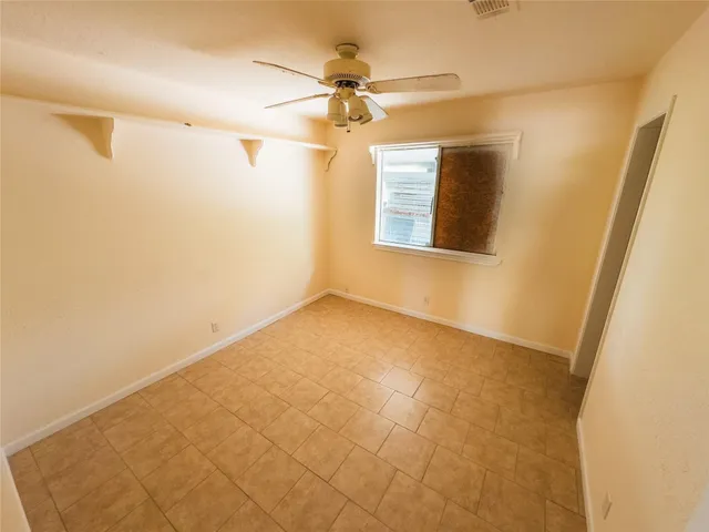 an empty room with a window