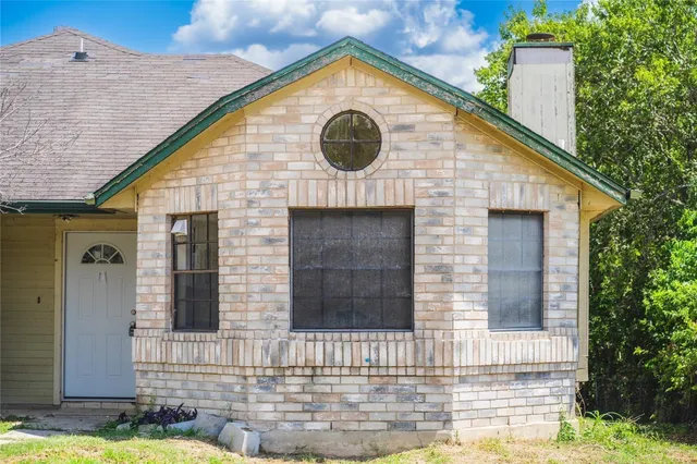 a front view of a house