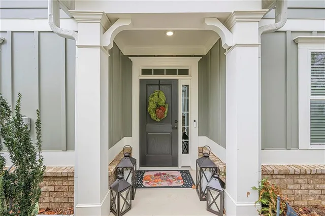 a view of front door of house