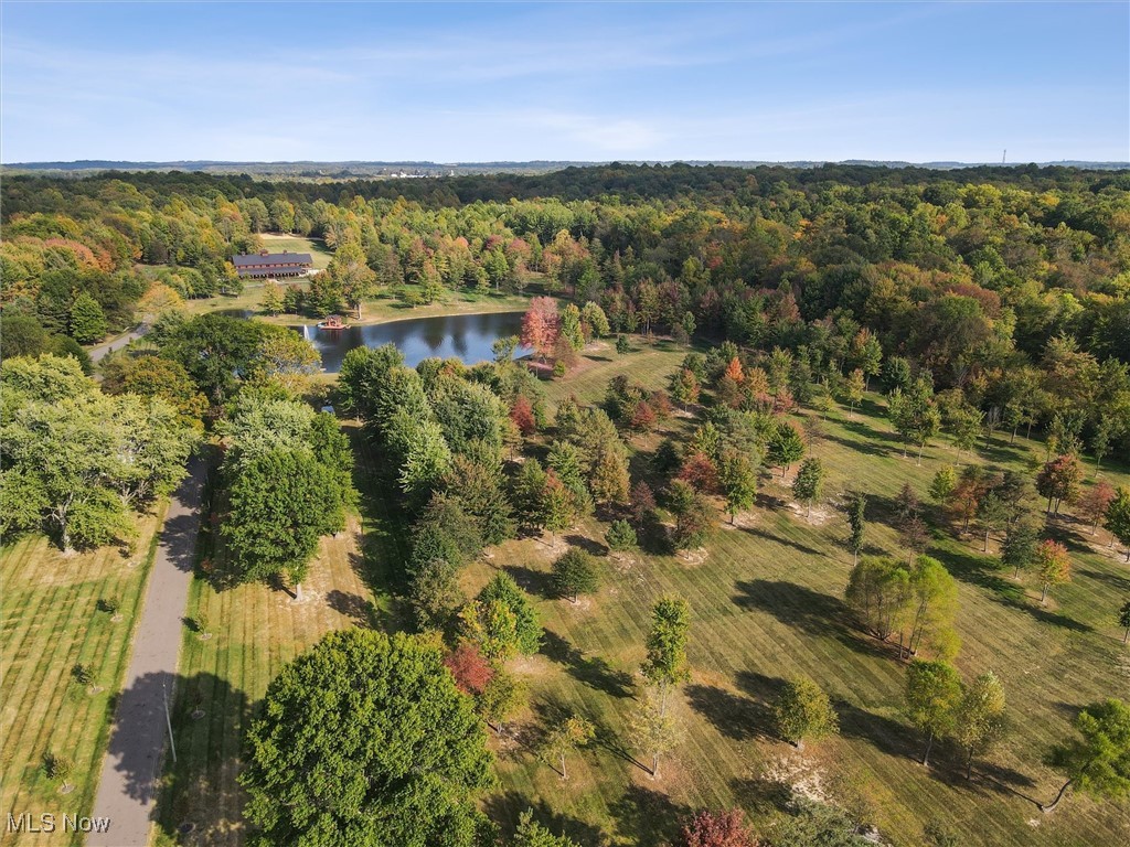 290 Townline Road Aurora, OH 44202 - Photo 47 of 50 Aerial view of property's location featuring a heavily wooded area and a nearby body of water