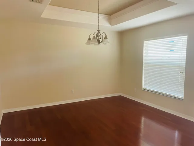 a view of a room with an empty space