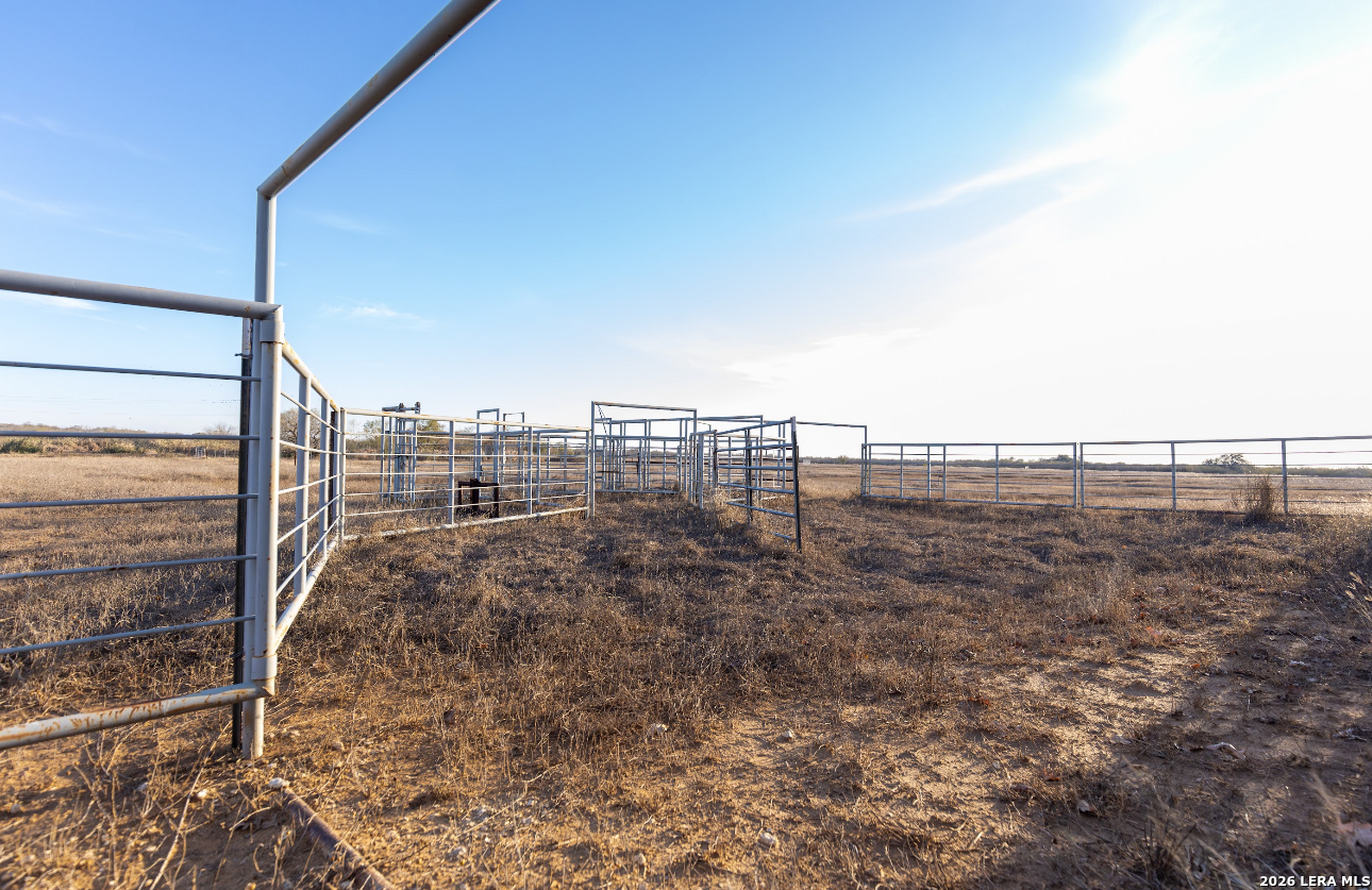 375 Bluntzer Road Jourdanton, TX 78026 - Photo 11 of 44 a view of a dry yard with wooden fence