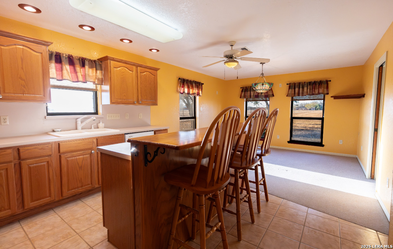 375 Bluntzer Road Jourdanton, TX 78026 - Photo 23 of 44 a dining room with furniture and window
