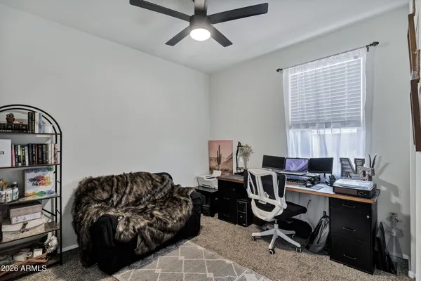 a view of a workspace with a window
