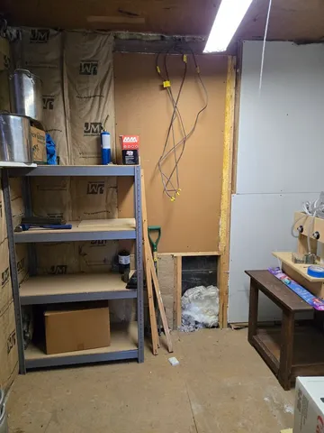 a room with storage and utility