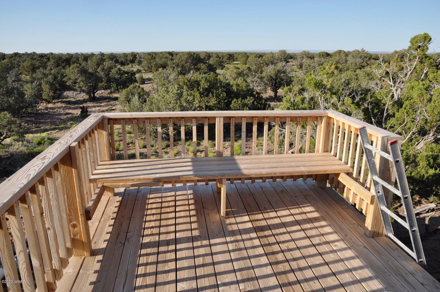 4241 Colt Road Snowflake, AZ 85937 - Photo 8 of 28 a view of a balcony with wooden floor and fence