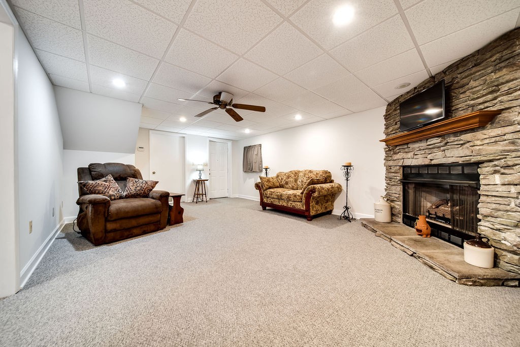 909 Williamson County Line Road Fairview, TN 37062 - Photo 42 of 66 a living room with furniture and a fireplace