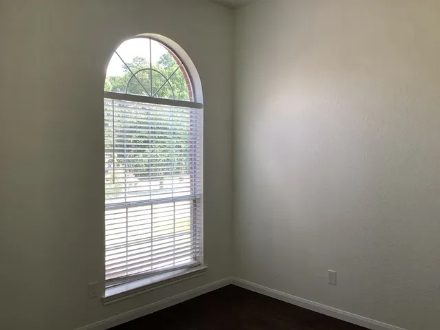 an empty room with a window