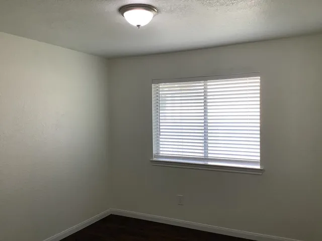 an empty room with a window
