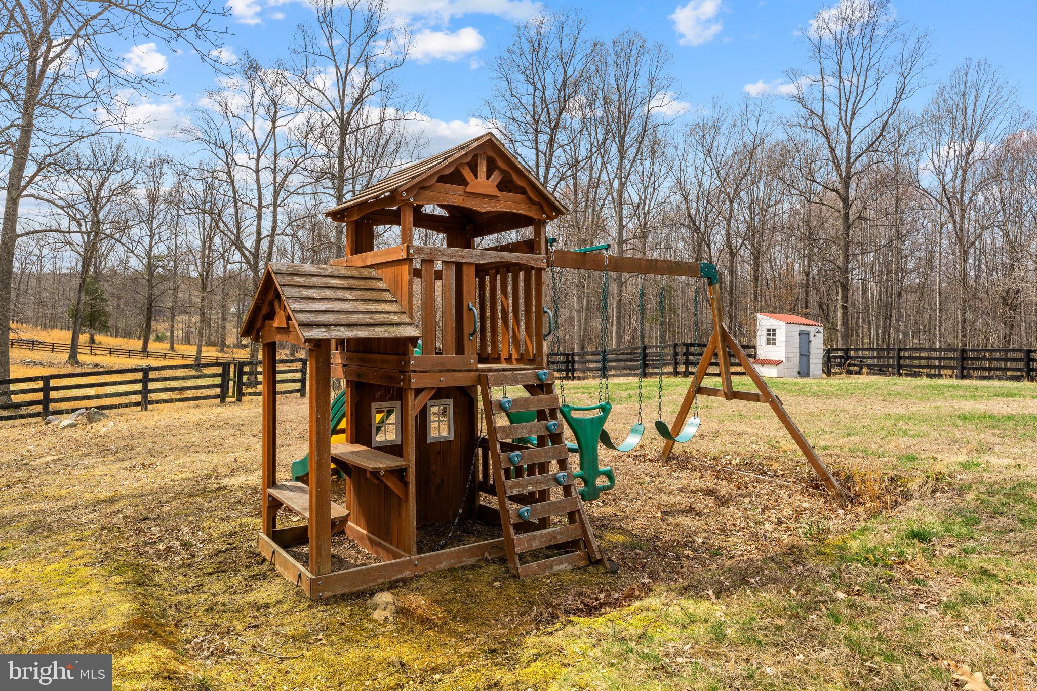 10507 Cliff Mills Road Marshall, VA 20115 - Photo 54 of 56 a view of a yard with a slide