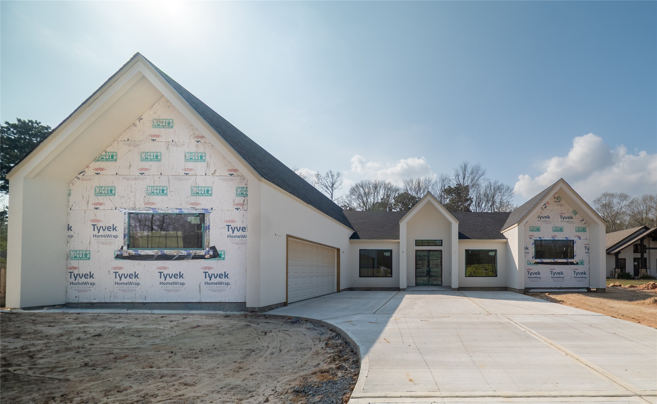 a view of a house with a street