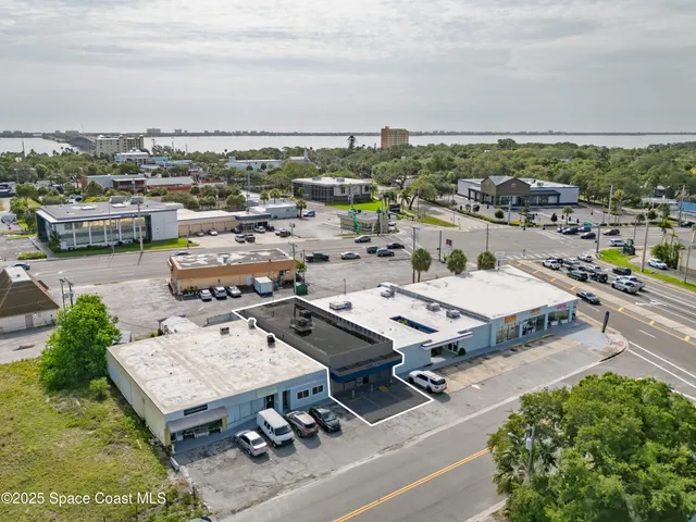 a terrace with a city view