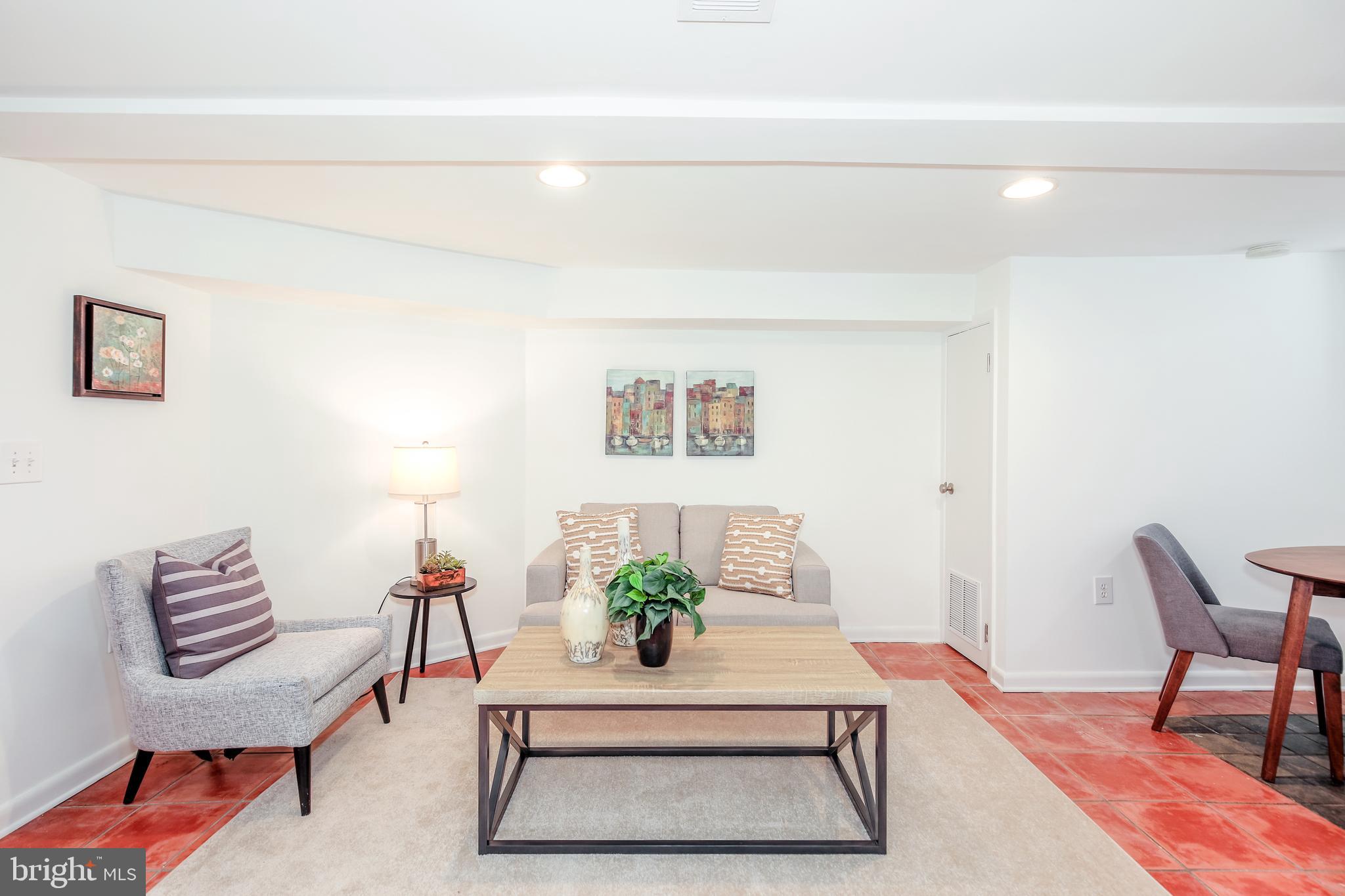 151 Thomas Street Northwest Washington, DC 20001 - Photo 25 of 40 a living room with furniture and a potted plant on table