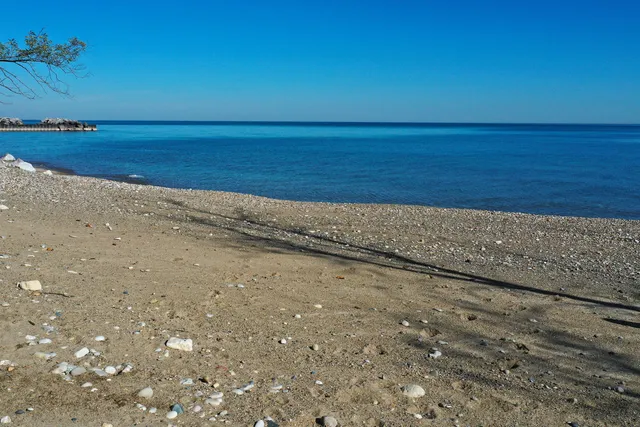 a view of beach and ocean