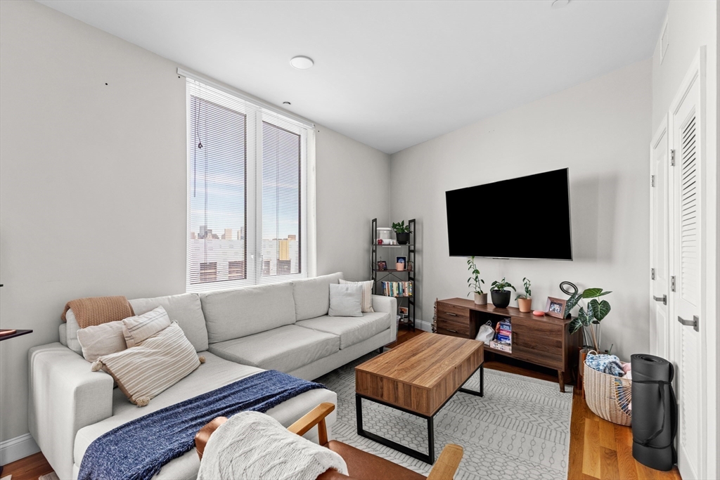 10 Taber Street, Unit 508 Boston, MA 02119 - Photo 5 of 11 a living room with furniture and a flat screen tv