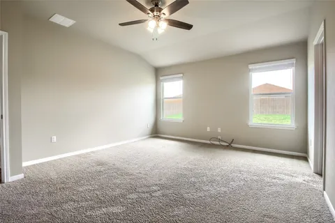 a bathroom with a sink vanity and a mirror