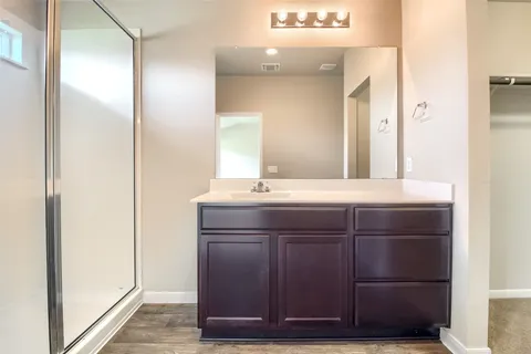 an empty room with a window