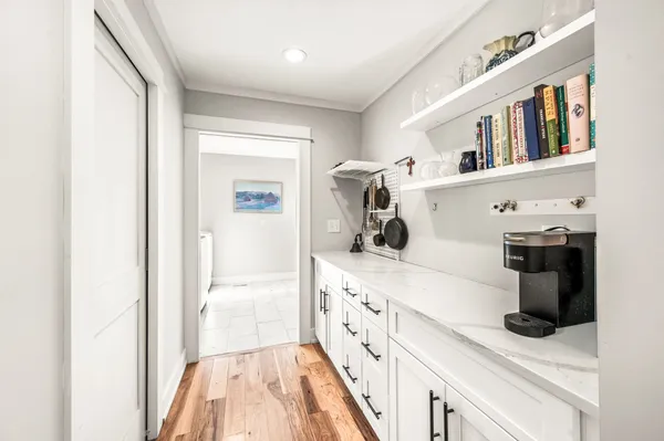 a bathroom with a shower and a tub
