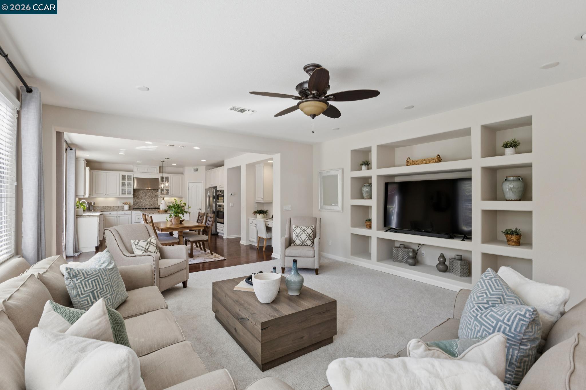 6183 Kearny Way San Ramon, CA 94582 - Photo 20 of 59 a living room with furniture and a flat screen tv