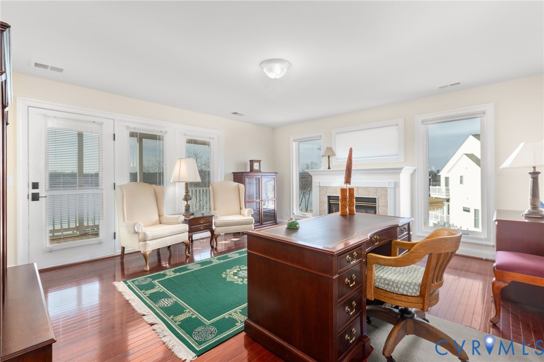 175 Shellfield Lane Colonial Beach, VA 22443 - Photo 36 of 100 Office space with dark wood-style flooring, a tile