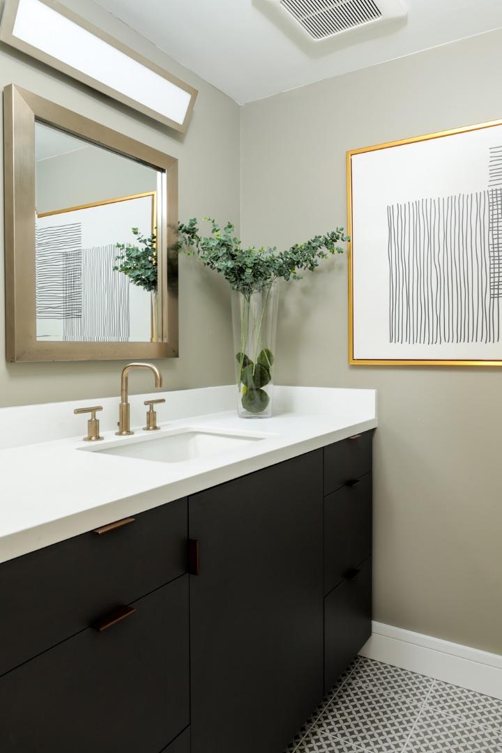 161 Stone Pine Lane Menlo Park, CA 94025 - Photo 12 of 26 a bathroom with a sink and a mirror