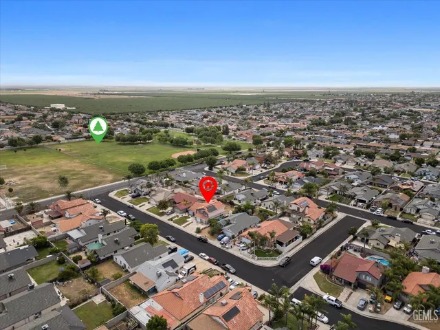 an aerial view of a city