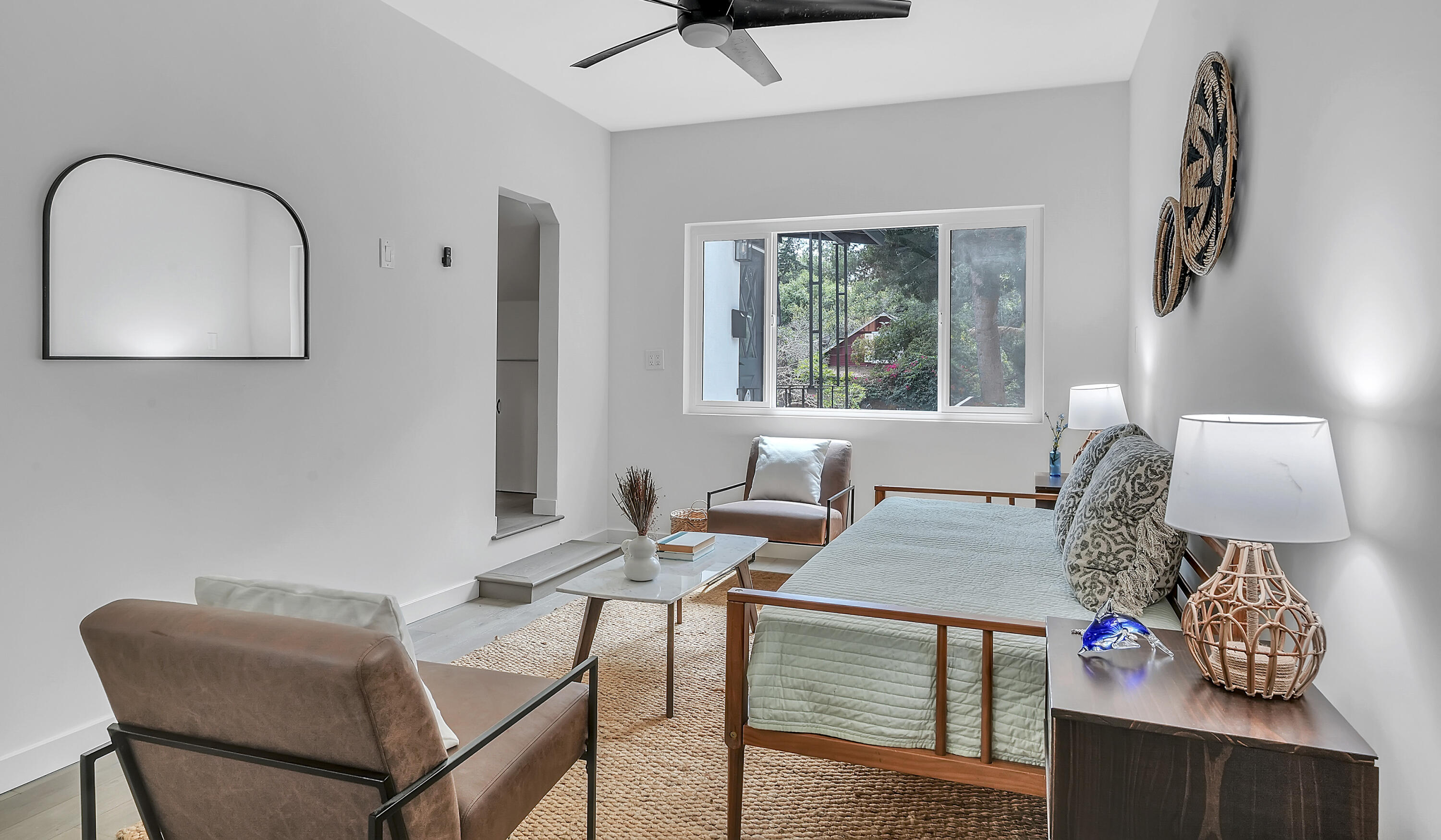 1708 Castillo Street Santa Barbara, CA 93101 - Photo 8 of 19 a view of a workspace with furniture and a window