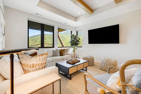 a view of a bedroom with hallway