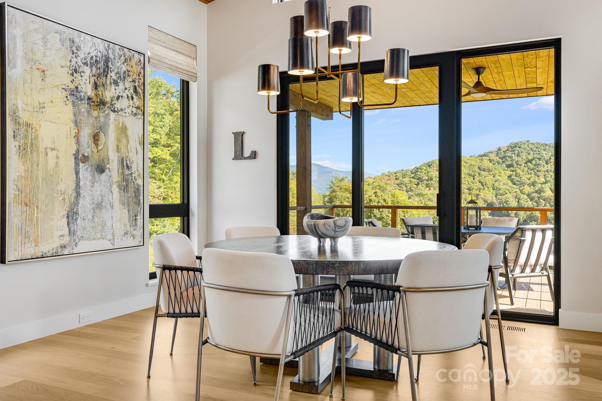 13 Switchgrass Way, Unit 407 Sylva, NC 28779 - Photo 10 of 48 a view of a dining room with furniture and wooden floor