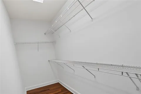 a view of small space with racks on the wall