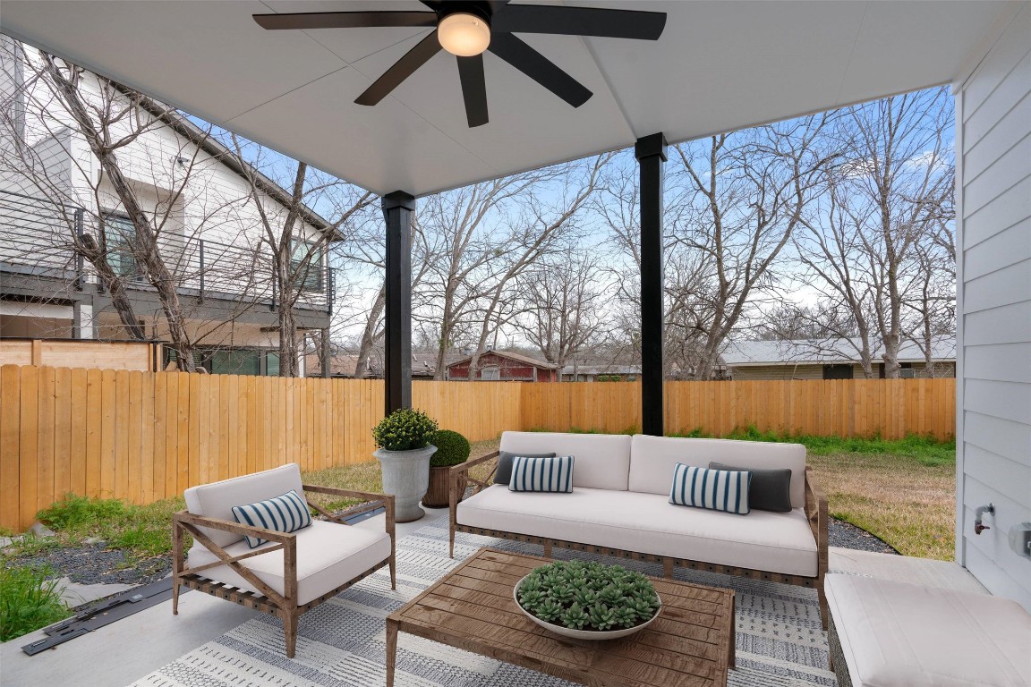 5601 Manor Road, Unit A Austin, TX 78723 - Photo 15 of 35 a outdoor living space with furniture and garden view