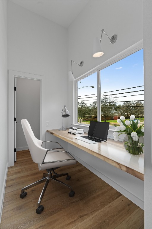 5601 Manor Road, Unit A Austin, TX 78723 - Photo 16 of 35 a view of a workspace with a window