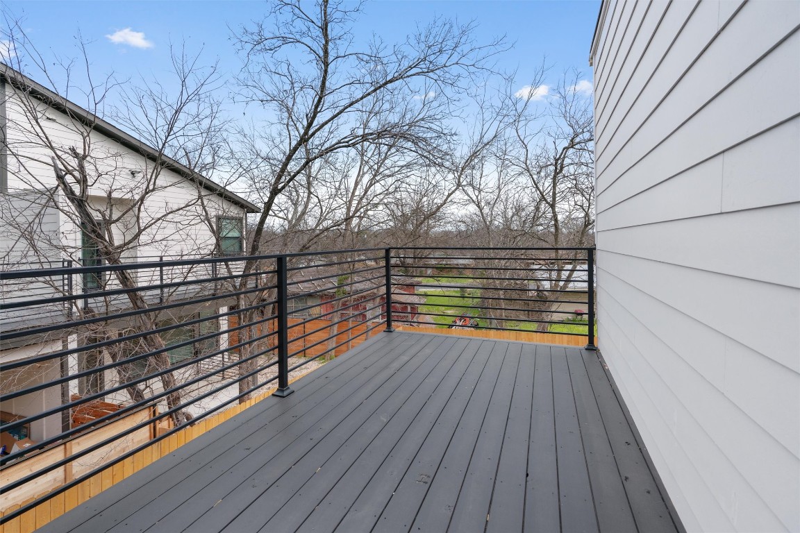 5601 Manor Road, Unit A Austin, TX 78723 - Photo 17 of 35 a view of outdoor space with deck and wooden floor