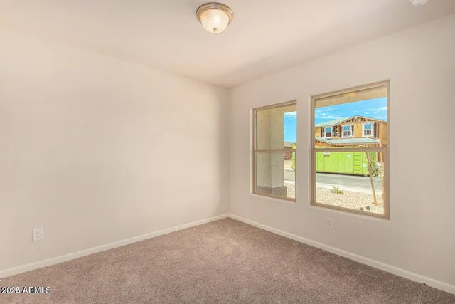 an empty room with a window