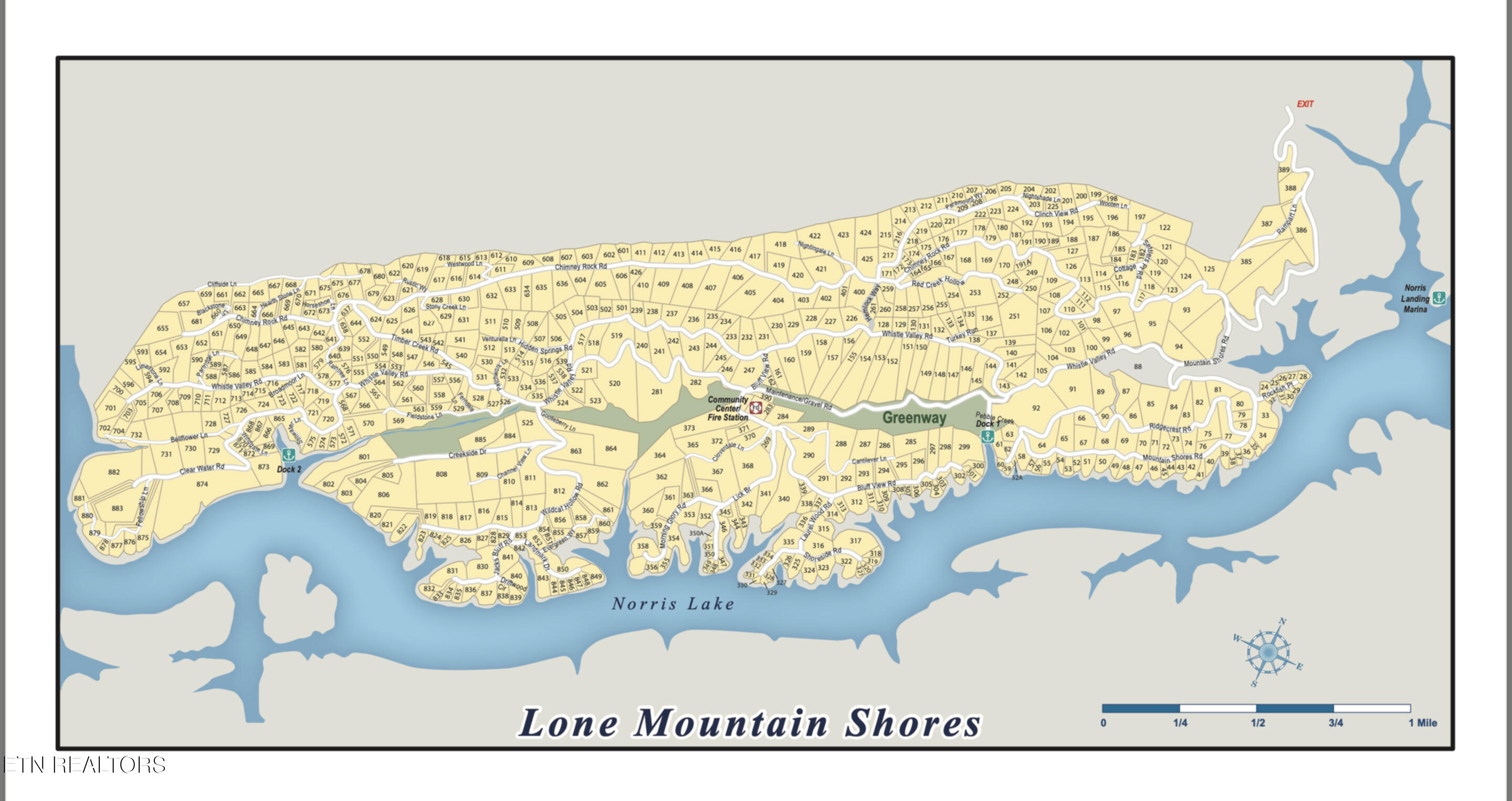 119 Laurel Wood Road New Tazewell, TN 37825 - Photo 9 of 21 Lone Mountain Subdivision Map