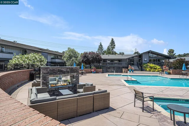 a view of outdoor space and seating area