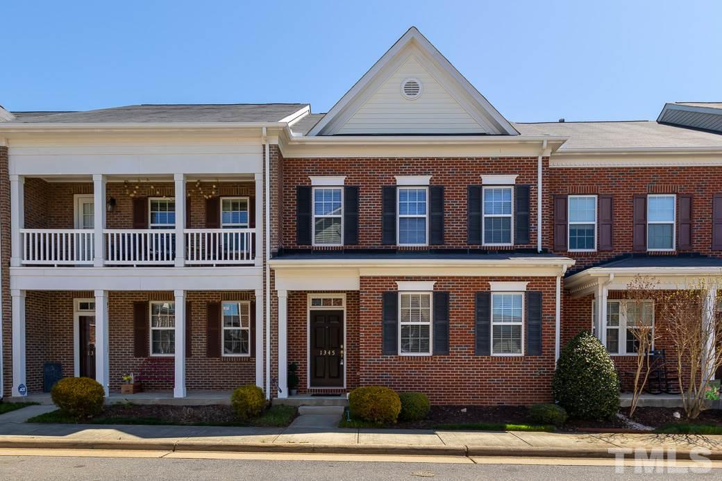 a front view of residential houses