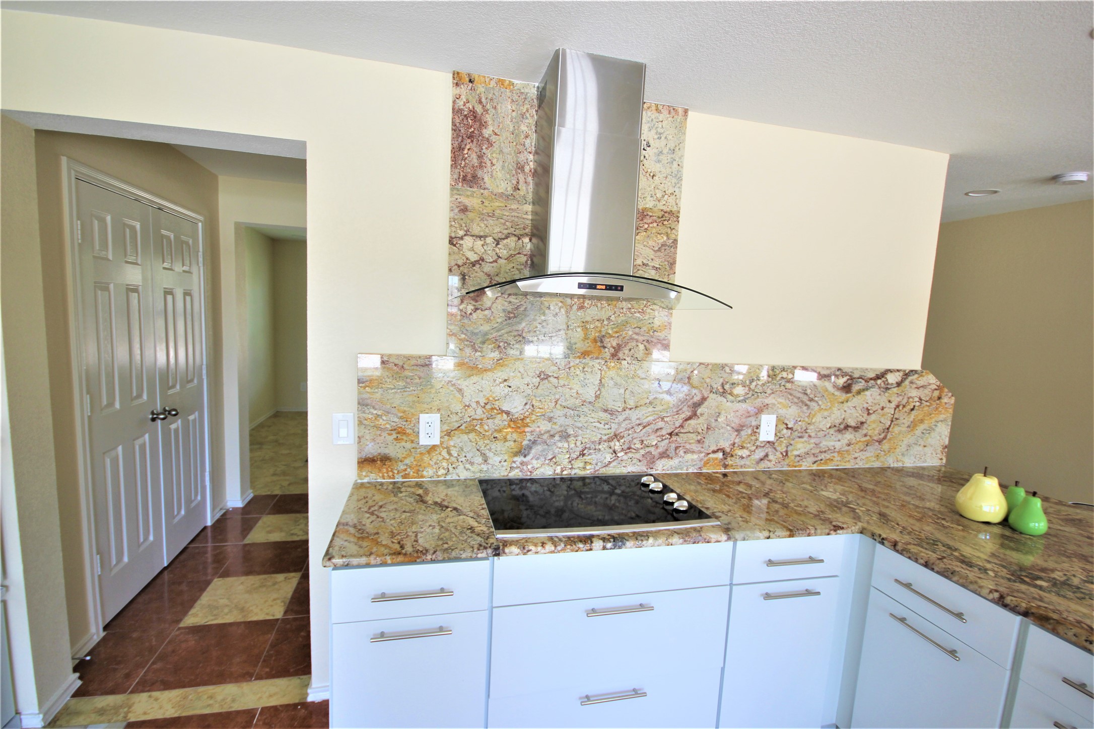 205 Rinehardt Street Hutto, TX 78634 - Photo 18 of 40 a bathroom with a granite countertop sink and a mirror