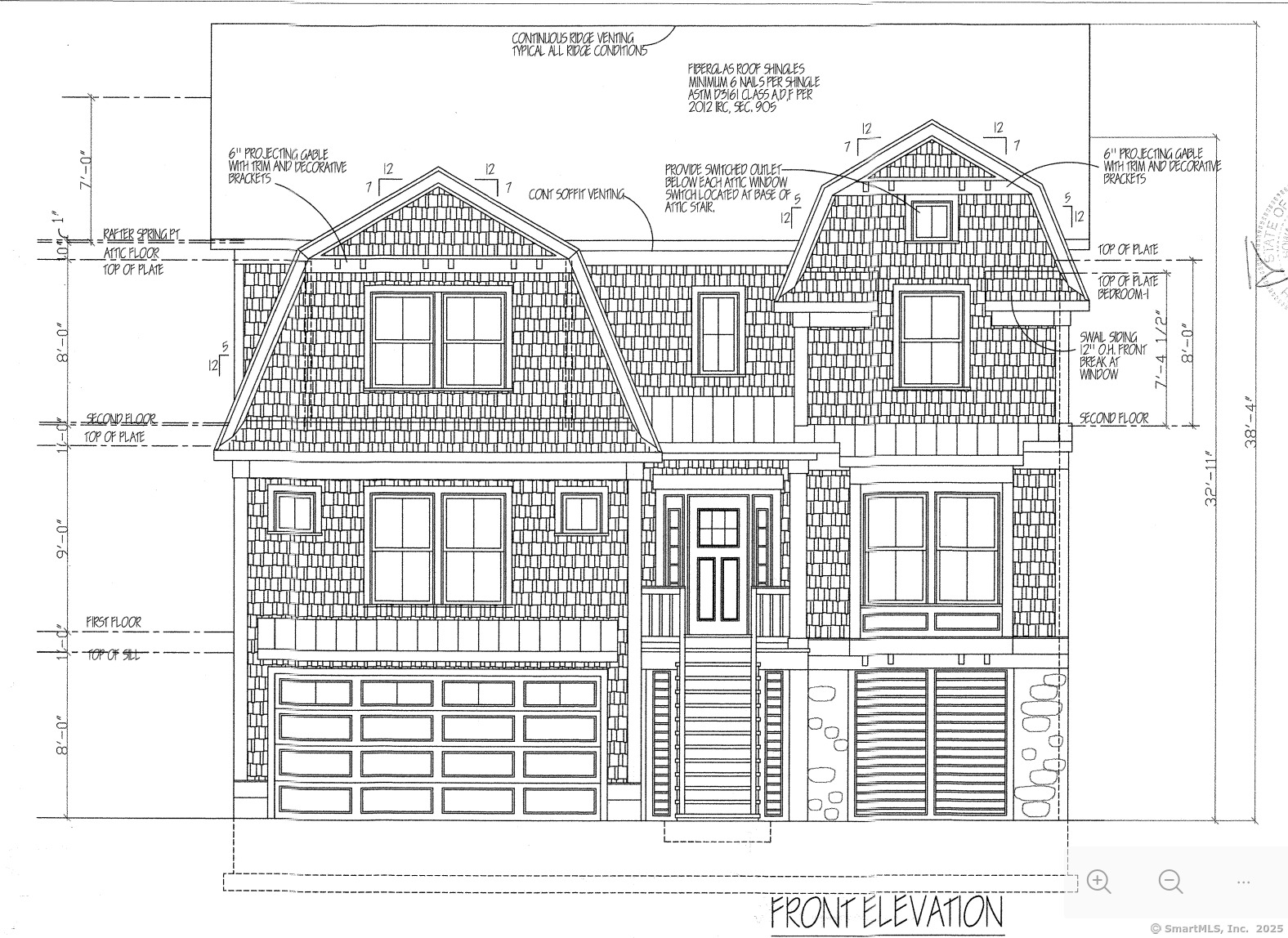 a view of a large white building