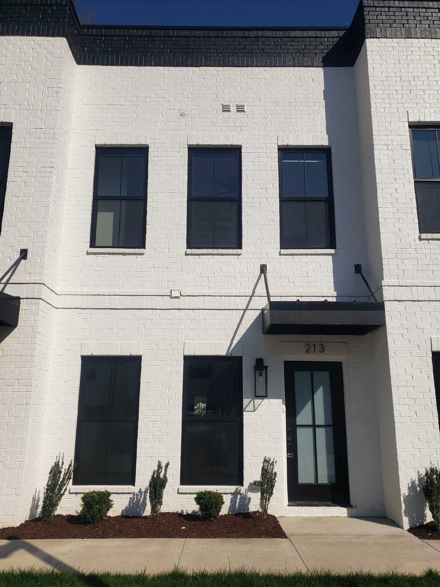 a front view of a house